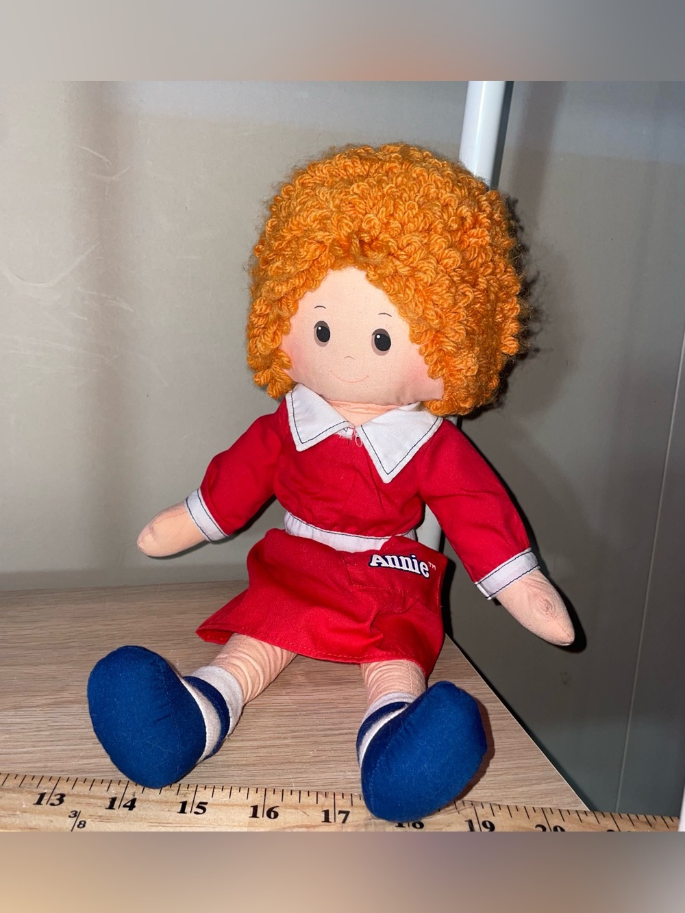 Vintage!1982 Knickerbocker Little Orphan Annie Stuffed Toy Plush Rag Doll